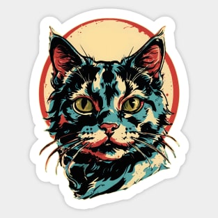 Midnight Meow: Embrace Your Dark Side with the Punk Cat Sticker